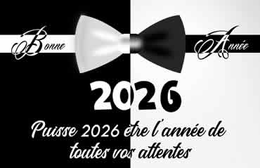 Carte de voeux, avec contraste noir et blanc