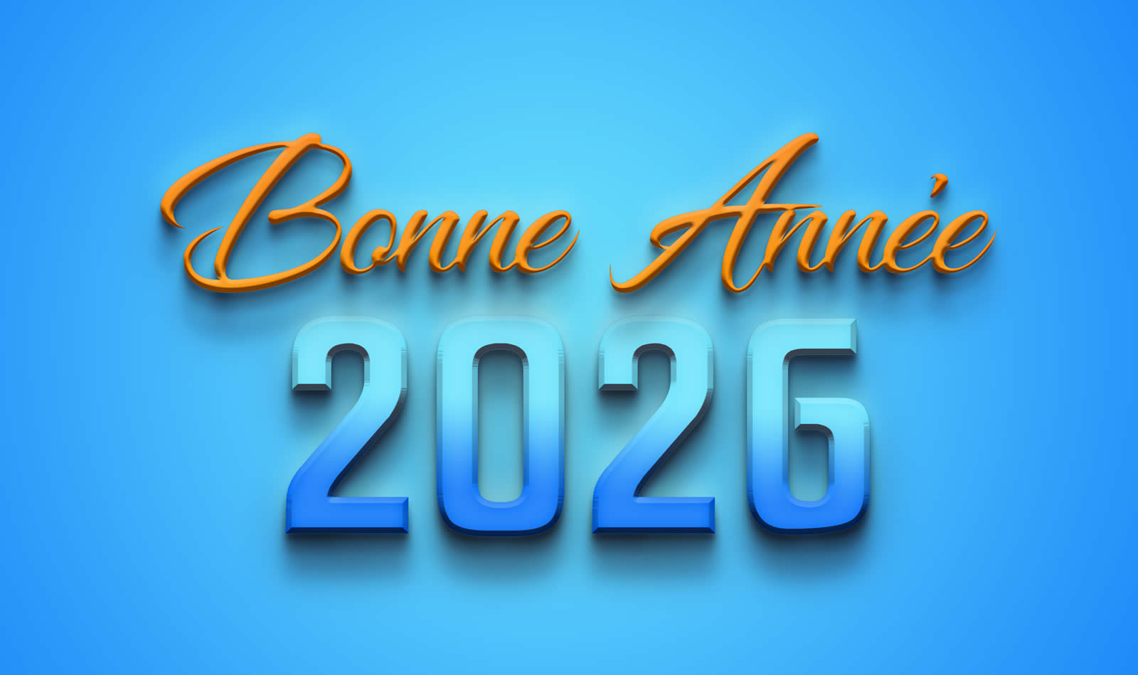 2027 Bonne année en couleur bleu clair
