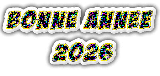 Gif Glitter avec écrit d'or pour les vœux de fin d'année