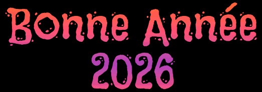 Animation étincelante avec texte Bonne Année 2026