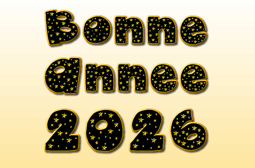 Image Bonne Année 2026 avec des étoiles
