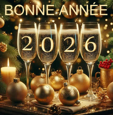 Image 2026 quatre flûtes pleines de champagne