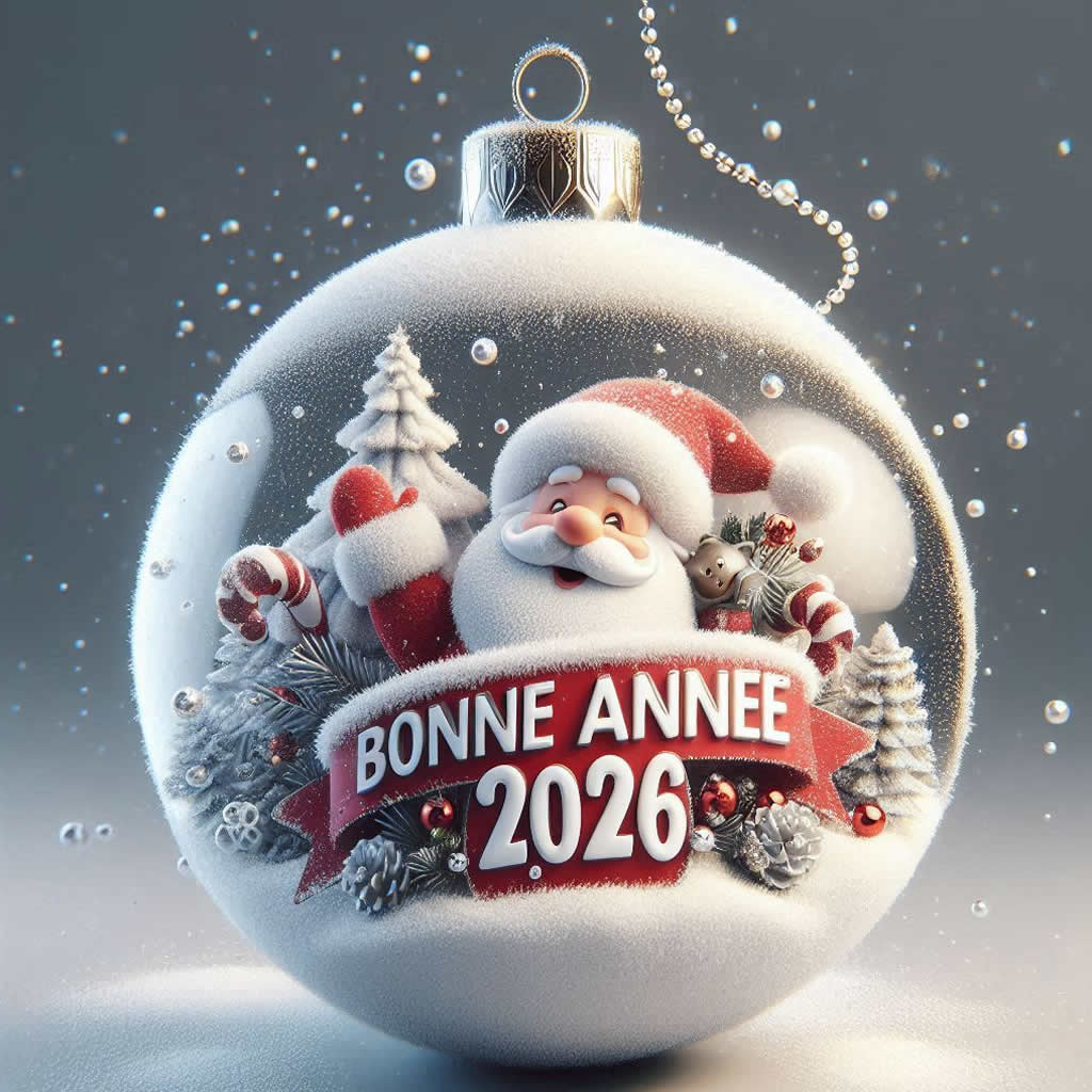 Image 3D avec texte de bienvenue pour une nouvelle année