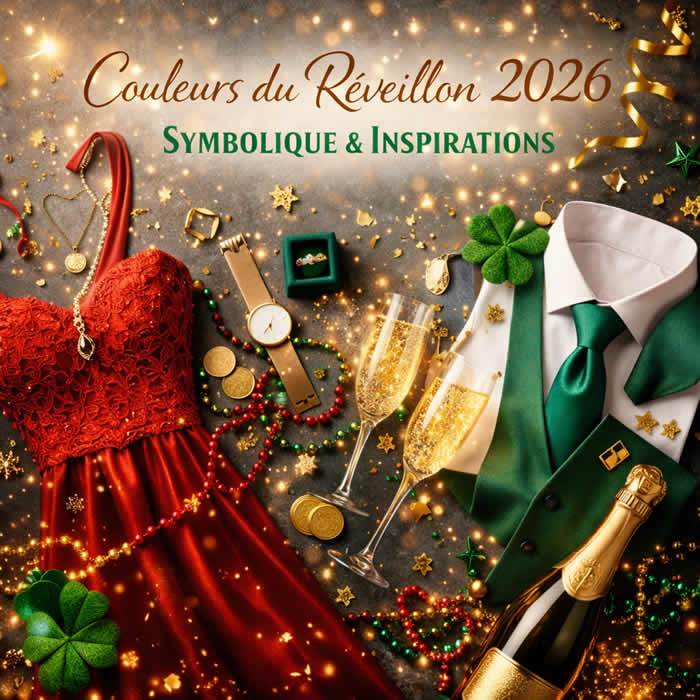 Couleurs du Réveillon 2026 : inspirations festives et symbolique du Nouvel An