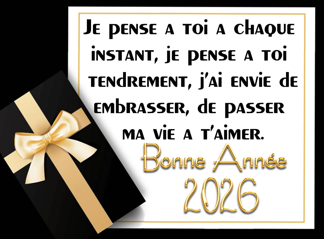 Cartes de voeux 2026 avec texte d'amour