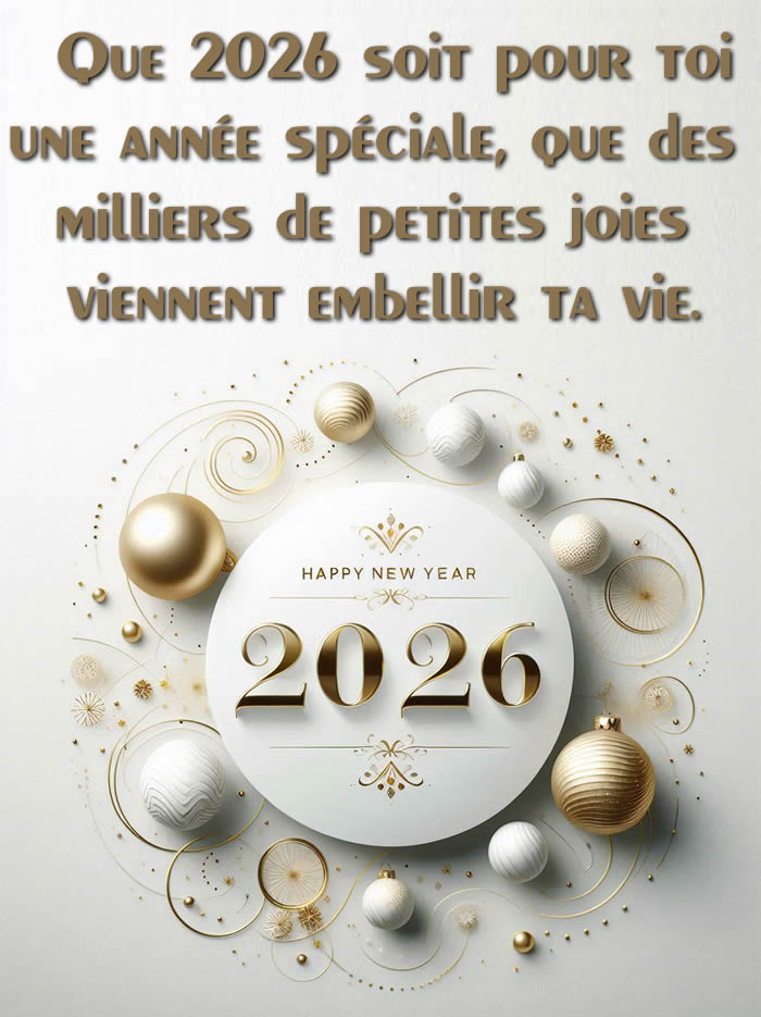 Lettre postale avec un message de vœux 2026