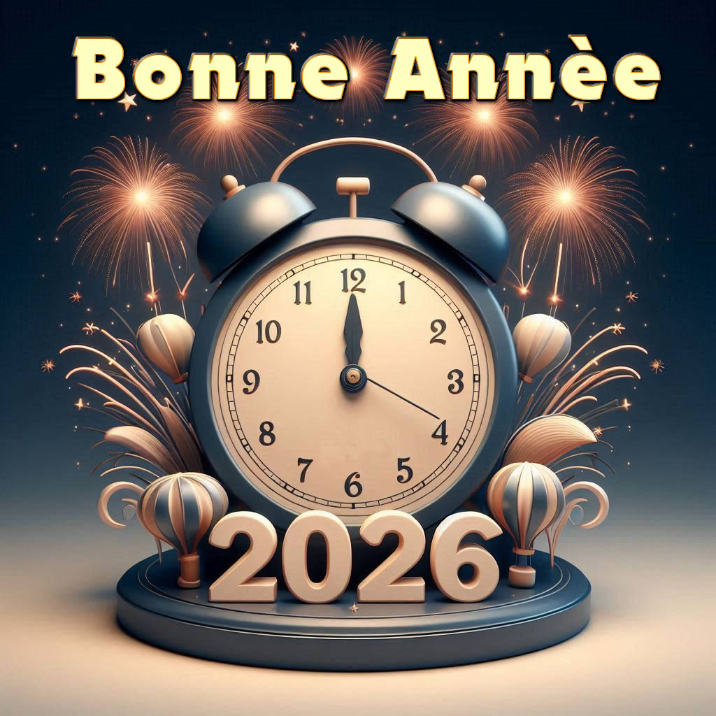 boule de Noël rouge Meilleur Voeux 2026