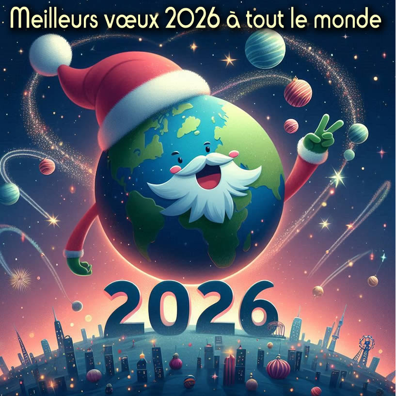 globe terrestre Meilleur Voeux 2027 a tout le Monde