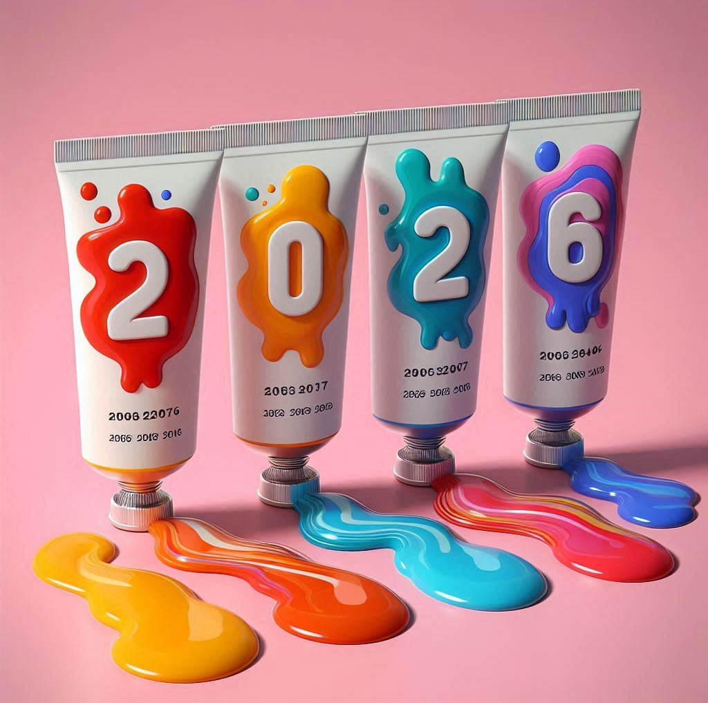 Bonne année 2027 pleine en couleur